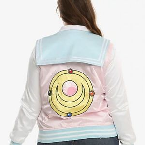 SAILOR MOON BROOCH SATIN JACKET PLUS SIZE